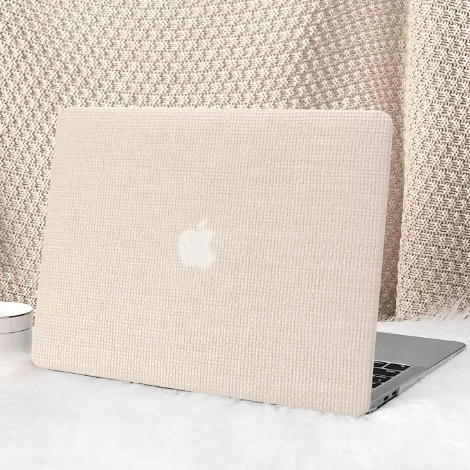 Light Brown Weave Pattern Protect laptop Cover for Macbook Pro 14 Case for Macbook Air 13inch Case Pro 13 M1 M2 M3