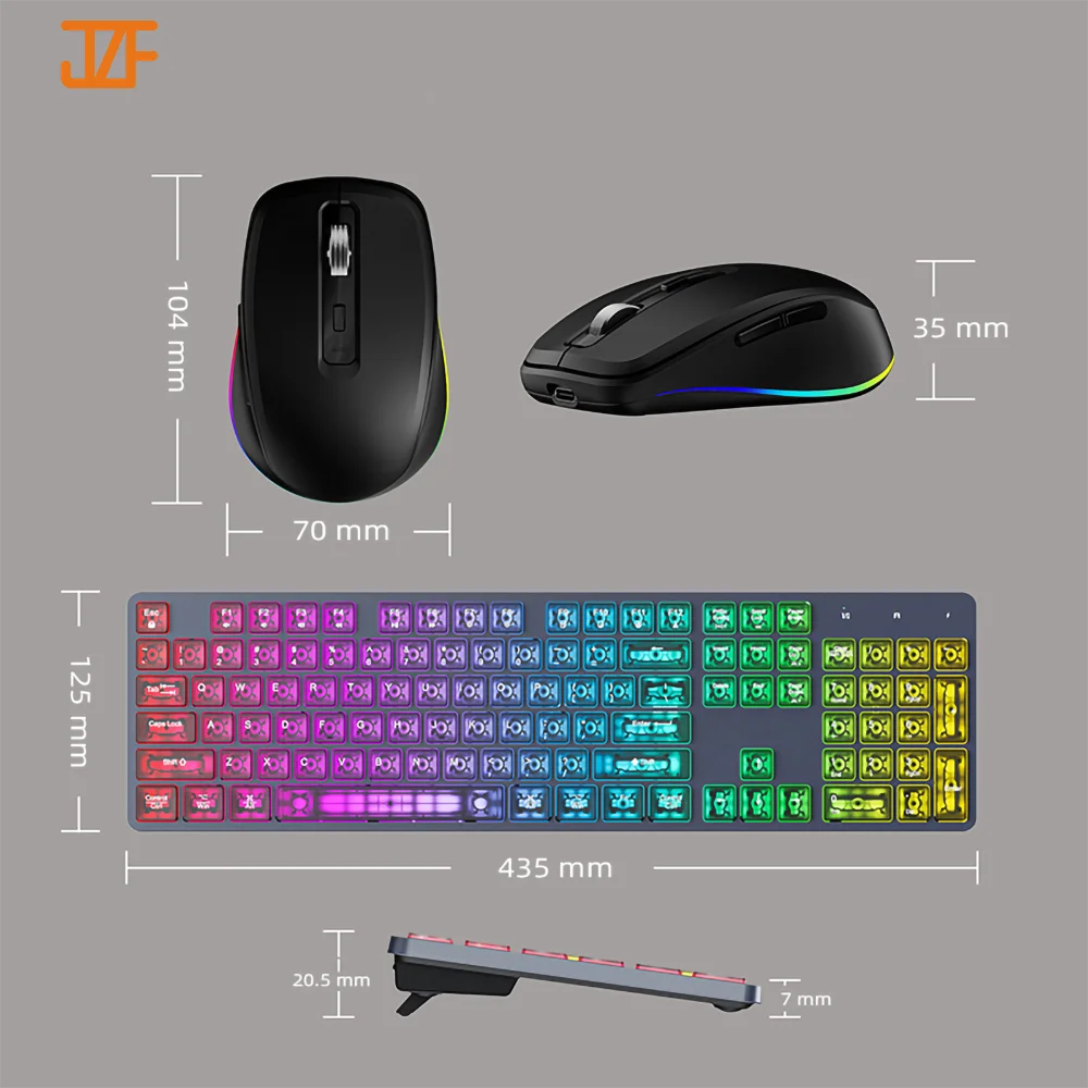 OEM Cherry Gateron Kailh Outemu Switch Opener 7 RGB Backlight Ultra-thin Slim 2.4Ghz Wireless Mechanical Keyboard