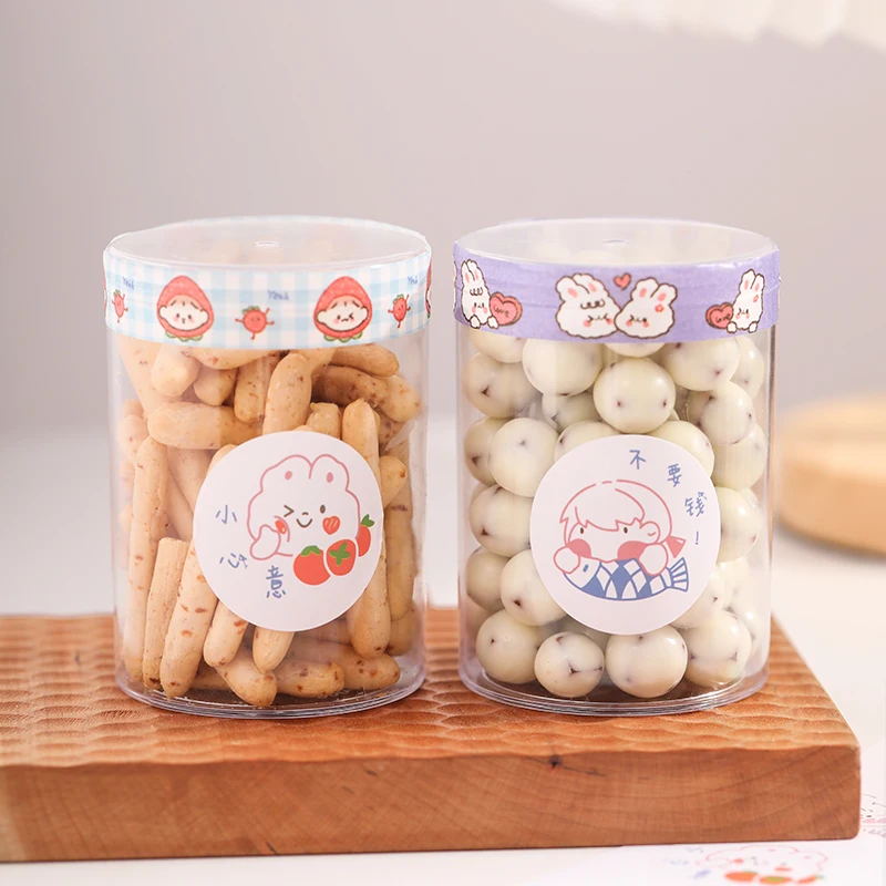 Custom sandwich box cake bread food takeout paper bag label 2' x 4' glossy seal roll packaging safety tamper proof sticker