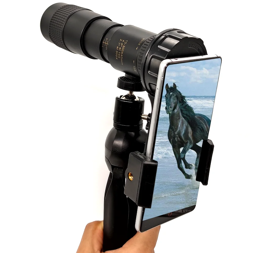  Монокулярный телескоп 10-300x40 с супер телеобъективом и зумом для использования на открытом