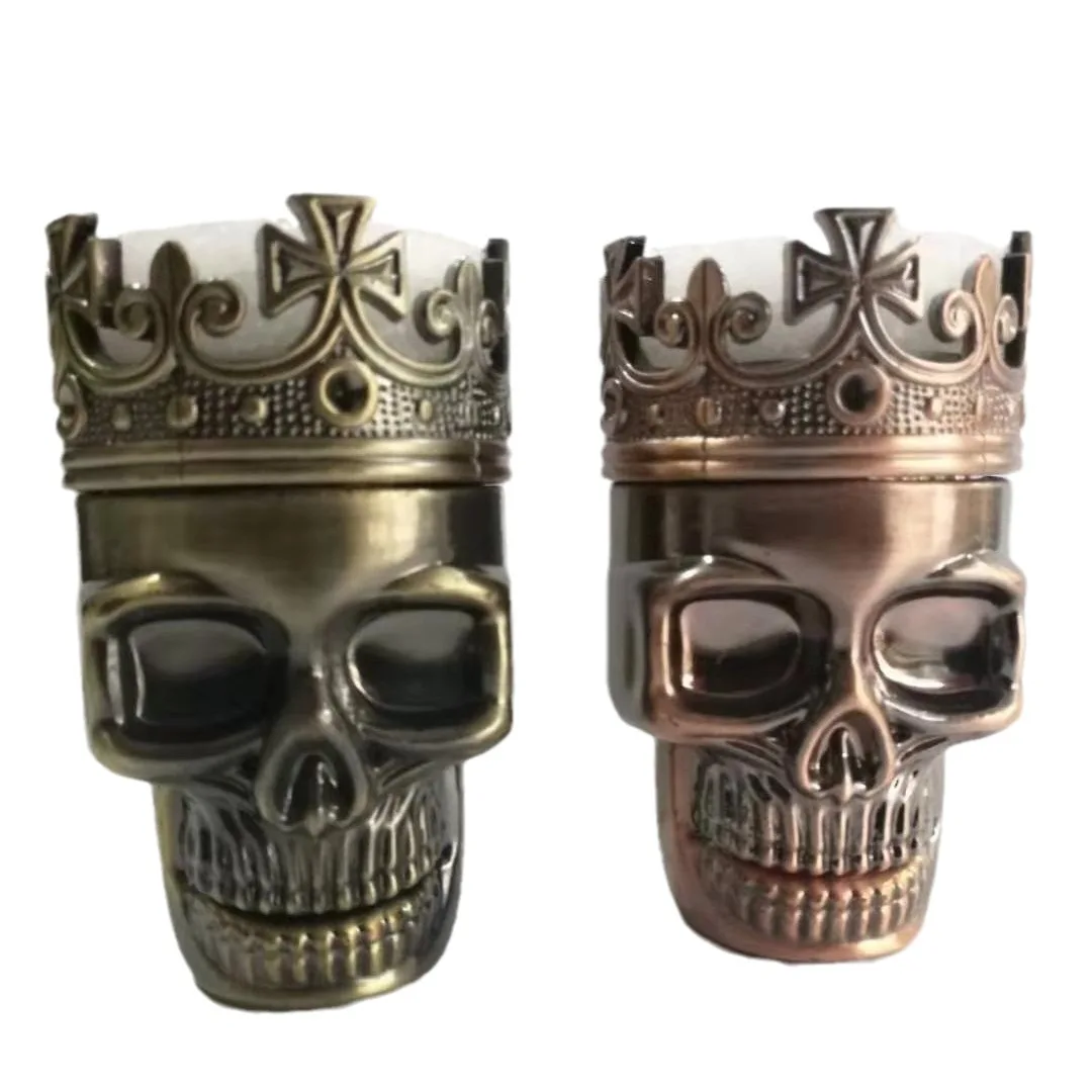 Skeleton Tobacco Grinder Crusher  Metal Ghost Head Herb Grinder Tools Hot Selling Smoke Herb Grinder