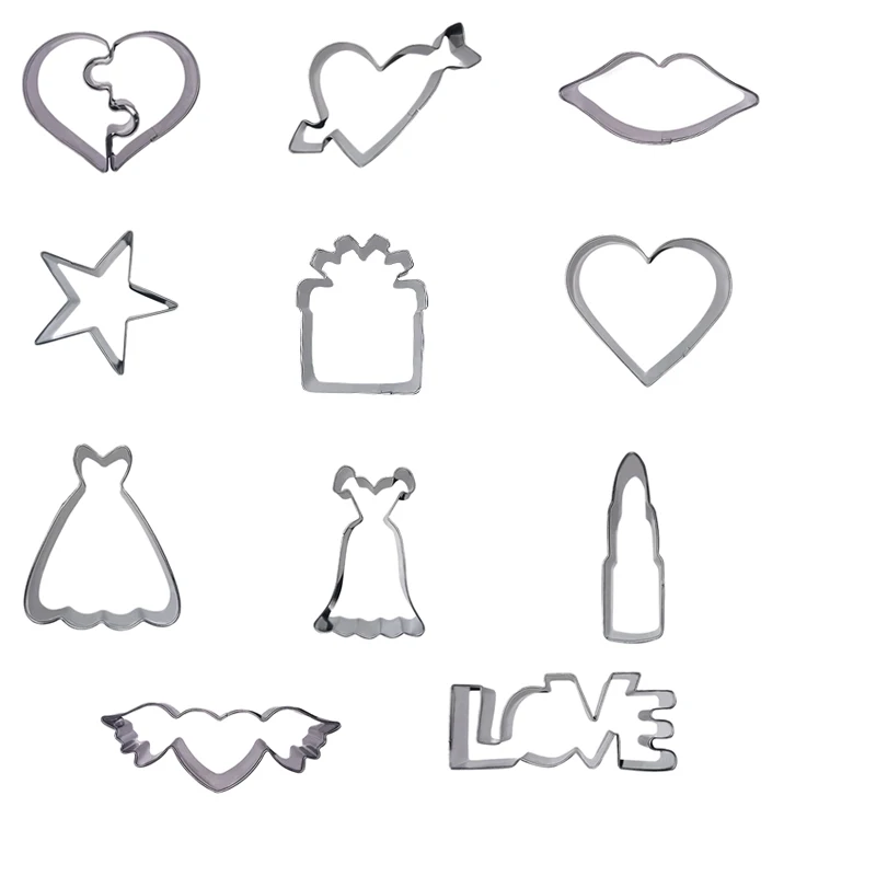 
Hot Selling Stainless Steel 3D Cake mould Christmas Gingerbread House Cookie Cutter Set 