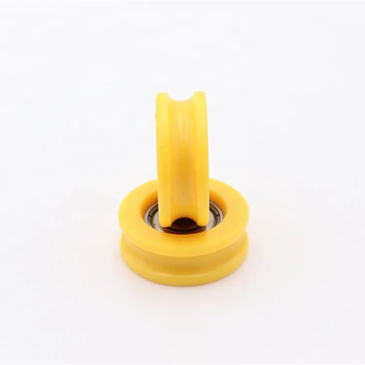 Plastic nylon U groove roller wheel 5*24*9mm nylon roller wheel for sliding windows door