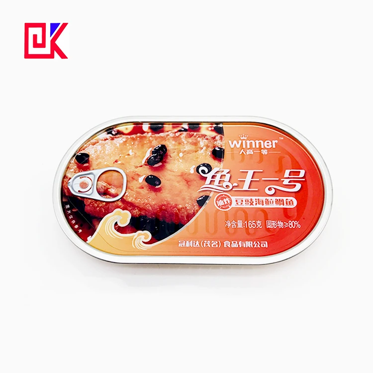 oval shape tuna fish can printing box for food  beef tomato paste can