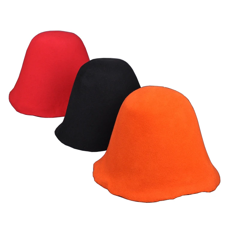 BSCI Manufacture Custom Unisex Mens Fitted Plain women 100% Wool Felt Bodies Hat manufacture For Blocking