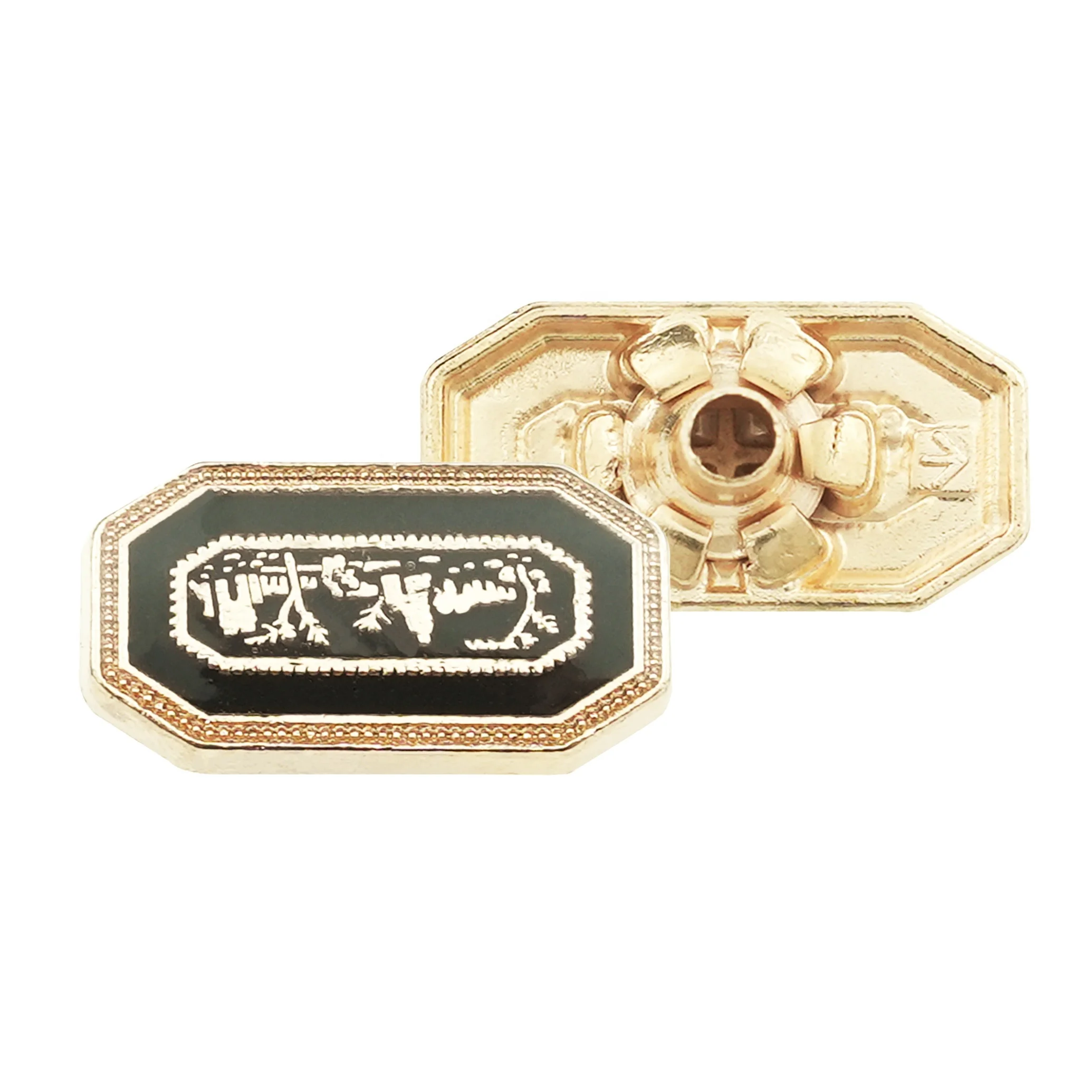 Jinyi Button Manufacturer OEM ODM Arabic Clothing Shirt Zinc Alloy Press Button Logo Custom Metal Snap Button