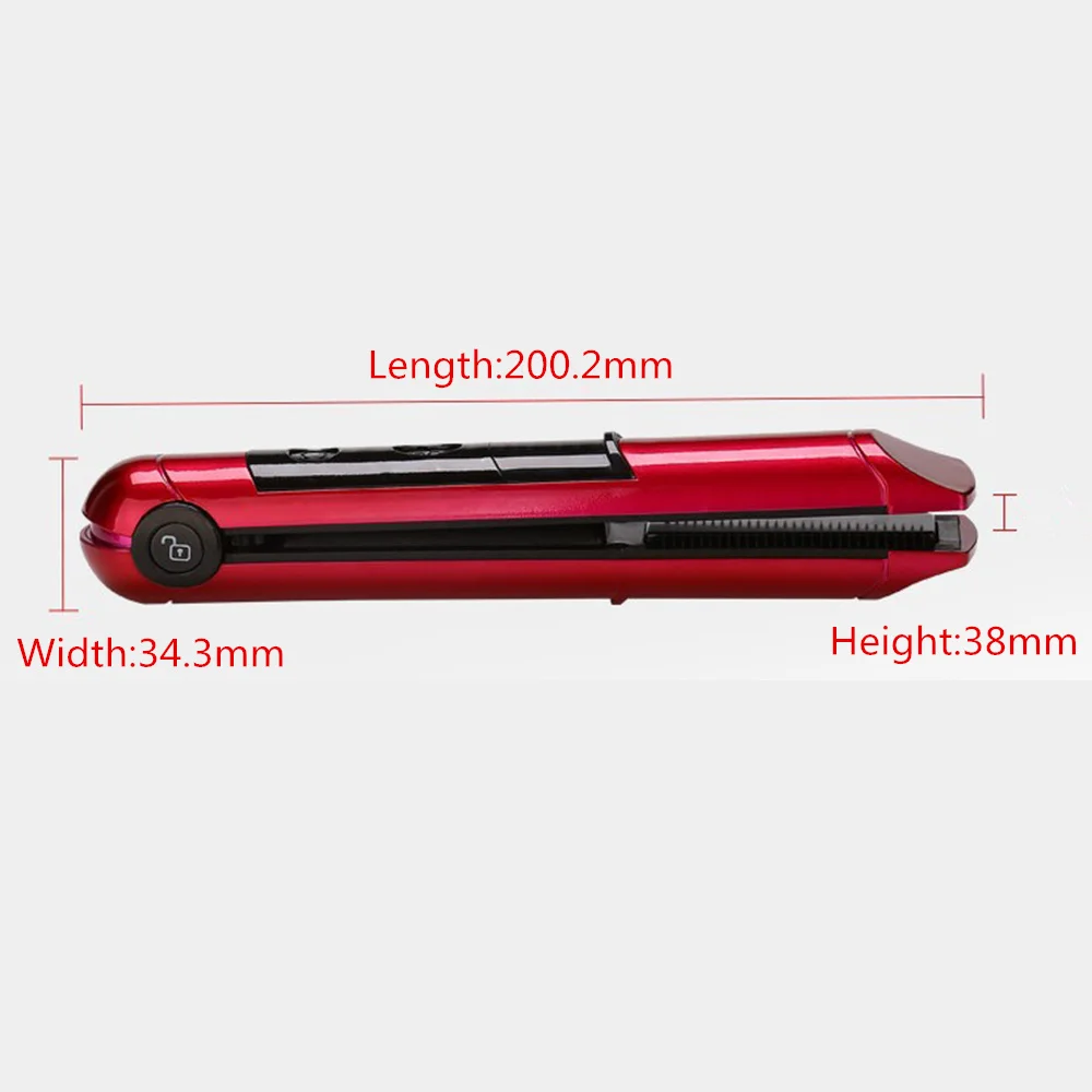
2020 Original USB Rechargeable Cordless Curling Mini Travel Flat Iron With Teeth 