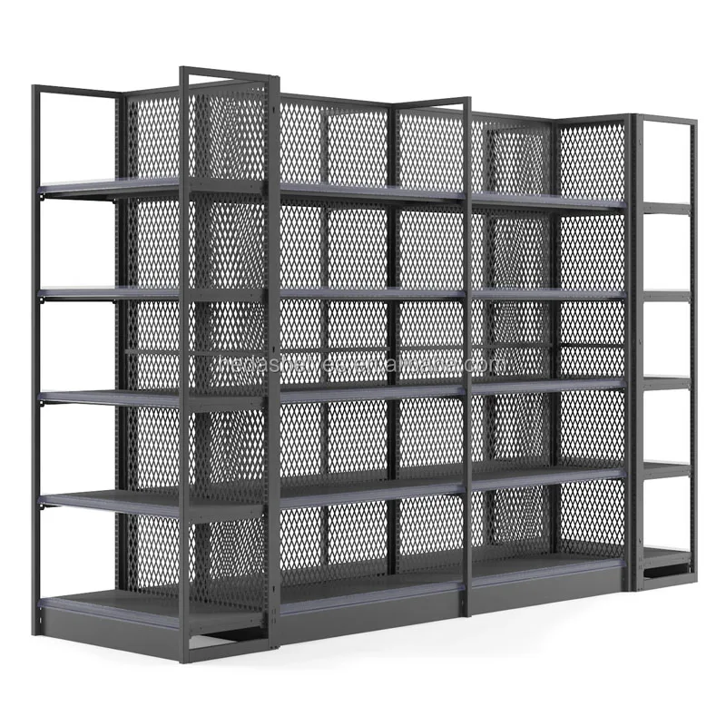 Wholesale Factory Gondola Shelving Grocery Steel Rack Retail Store Racks Supermarket Rack Suppliers