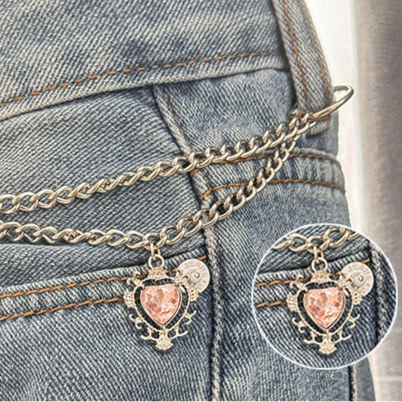 Punk Metal Silver Bling Shoe Chain Charms Shoestrings Ornament Shoelaces Chains Charms DIY Af1 Sneakers Shoes Canvas shoes