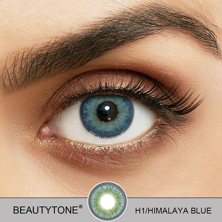 Himalaya gray fresh 3 tone yearly contact lenses new style wholesale colored eye contact lenses