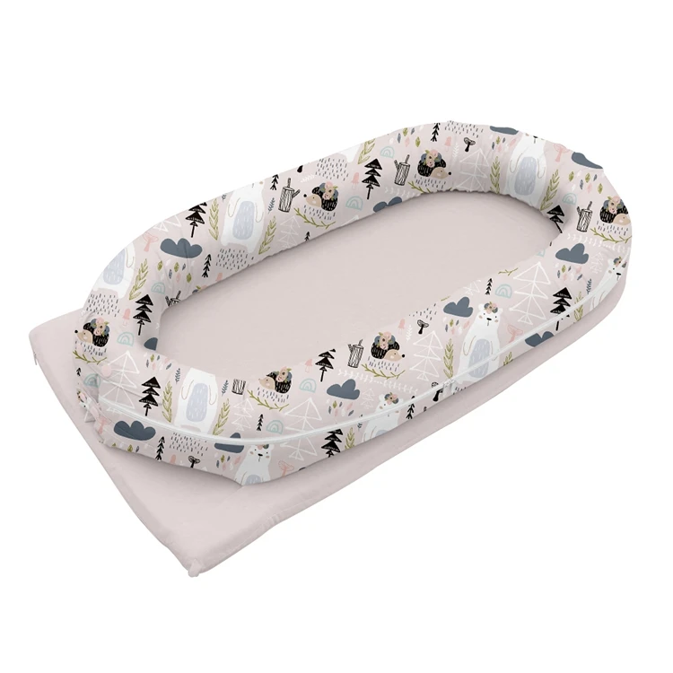 
New Born Two Side With Mattress Baby Braided Nest Protect 