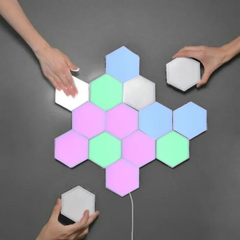 LEDILAND  Gaming Room Setup Led Hexagonal Modular Lights Ideas 2023New Diy Honeycomb Quantum Lamp For Home Decor