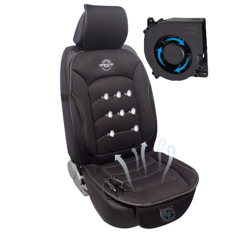 Car Cooling Seat Cushion Breathable 12 V Air Ventilated Cooling Seat Cover for Car for Office Chair