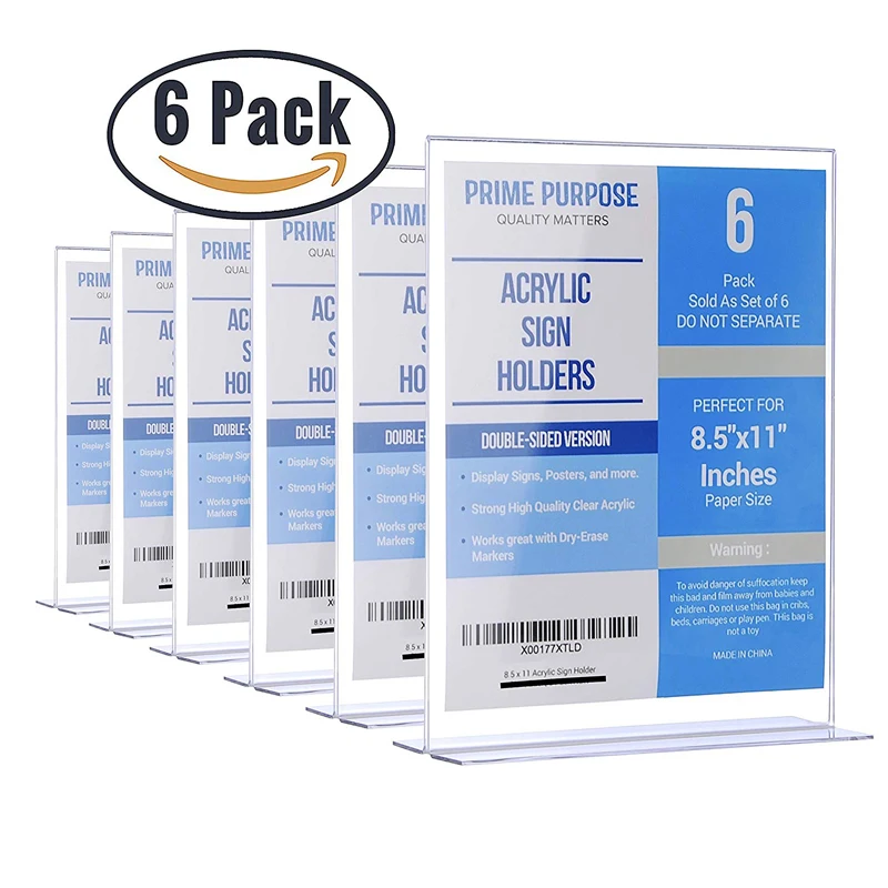 Factory wholesale A4 A5 size clear acrylic menu sign holder T shape acrylic flyer display stand