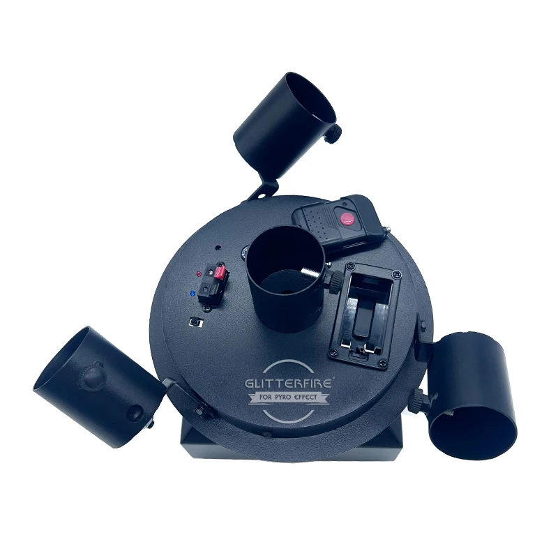 4 Head ground rotate cold fountain fireworks display wedding machine stage spinning flower fireworks ignition system for party