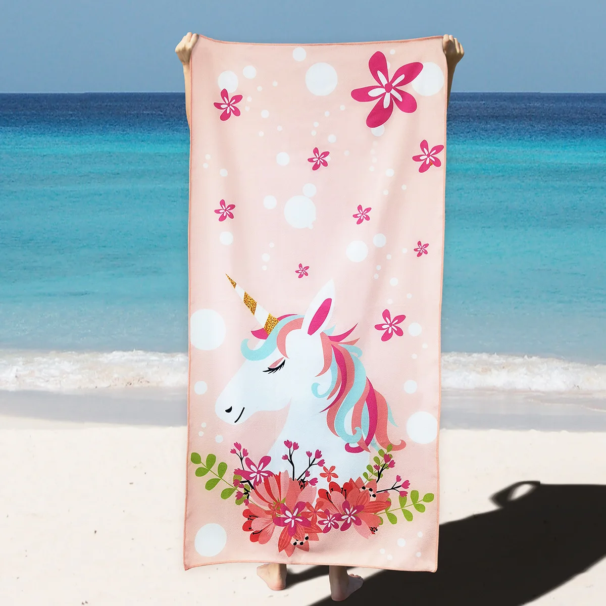 Modern Bulk Custom Logo Printed Microfiber Beach Towels Reactive Printing for Pool Beach Summer Usage Knitted Technics