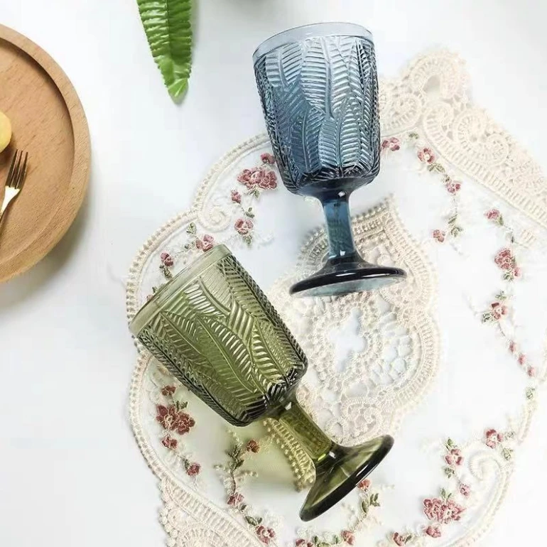 New glass red wine high footed champagne cup for home wedding party decoration