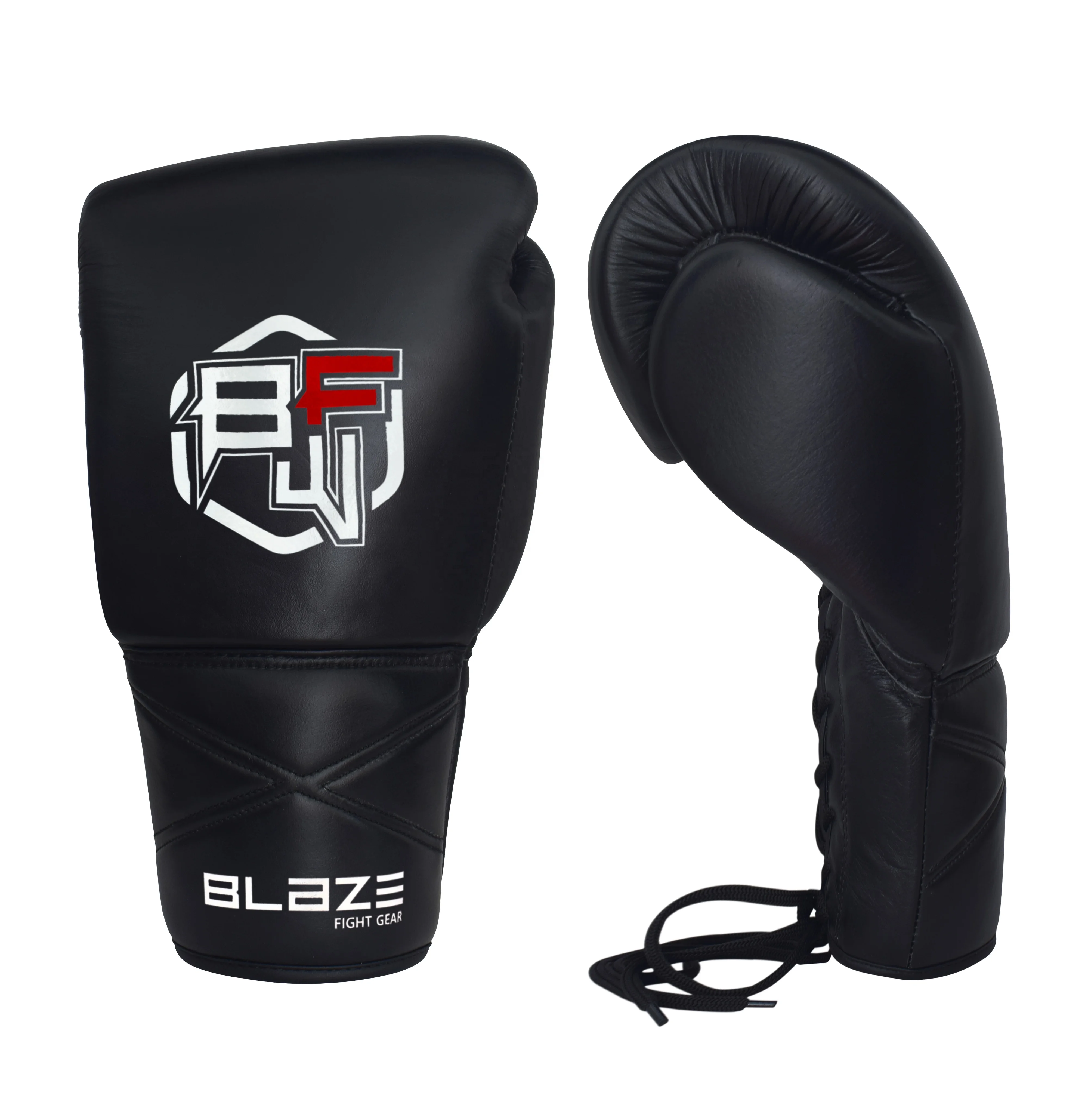 Boxing Gloves lace up 10,12,14,16 oz  Muay Thai Kickboxing, MMA Sparring, Training, Bag Work Punch Mitt Gloves