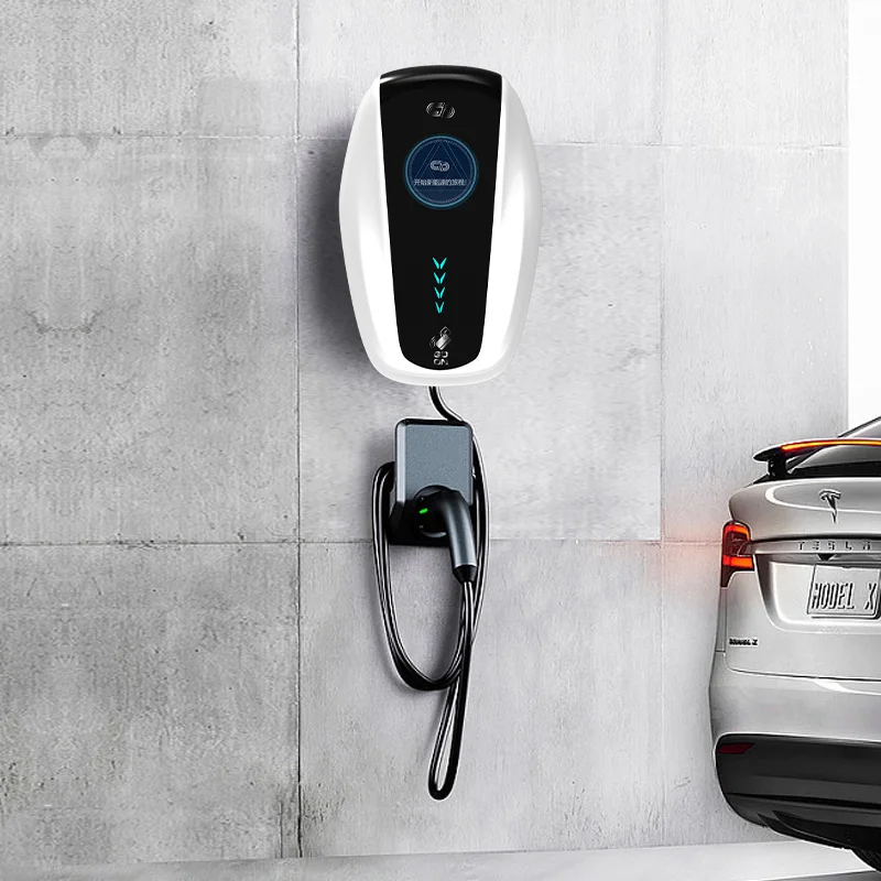 Wallbox 7KW 11KW 22kw Type1 type2 Level 2 3 phase Fast Charging Station EV Wall Charger 32A Wall Mount EV Charger