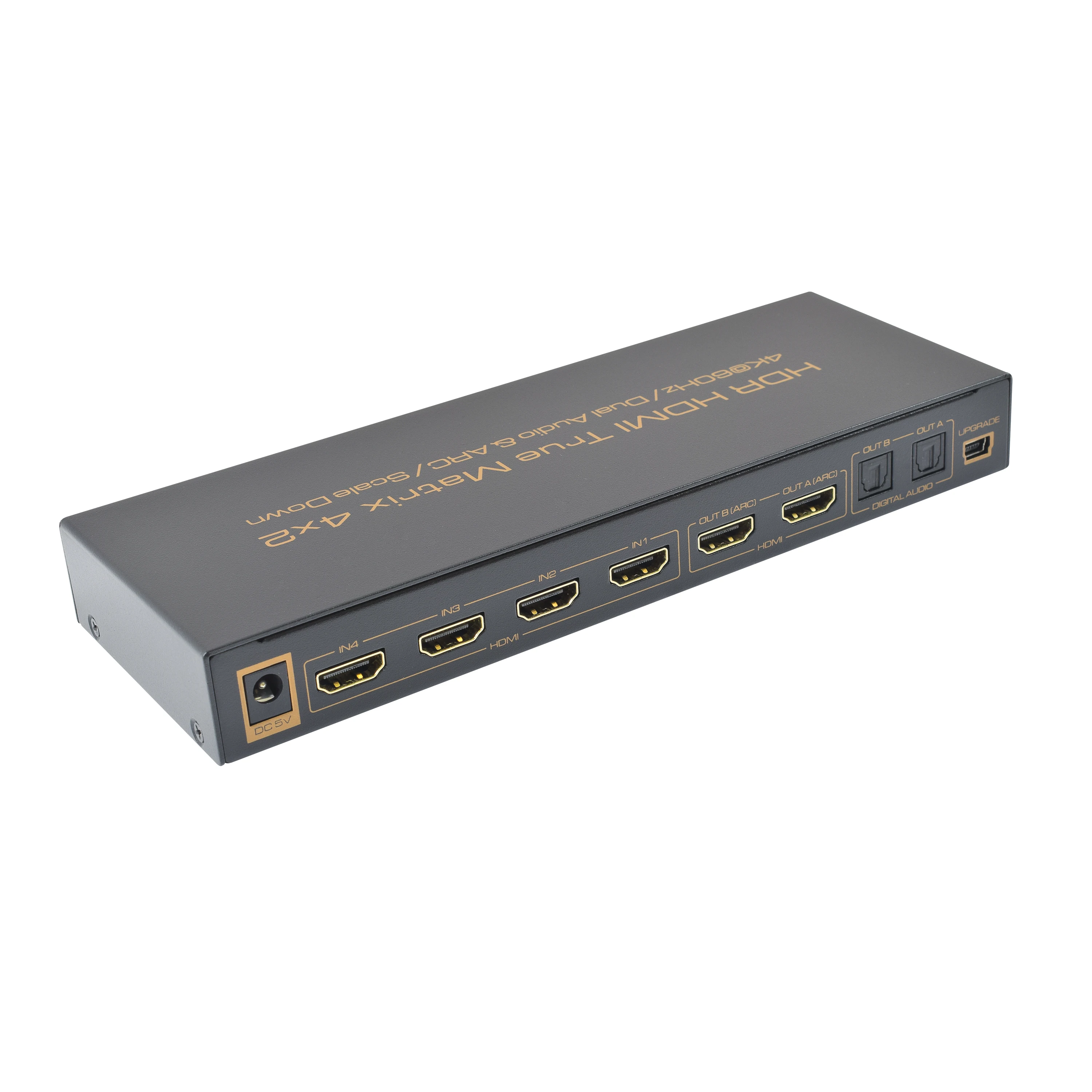 High Quality HDMI 4k Matrix 4 Input 2 Output Hdmi Switch Splitter With SPDIF 4x2 Hdmi Matrix