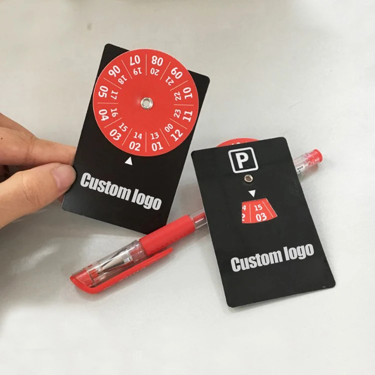 Customize Printing Car Parking Disc Vehicle Parked Clock Disc Showing the Time Parking Timer
