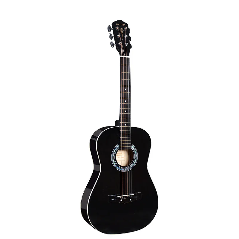 36 дюймов черный свет гитара Путешествия Портативная народная деревянная