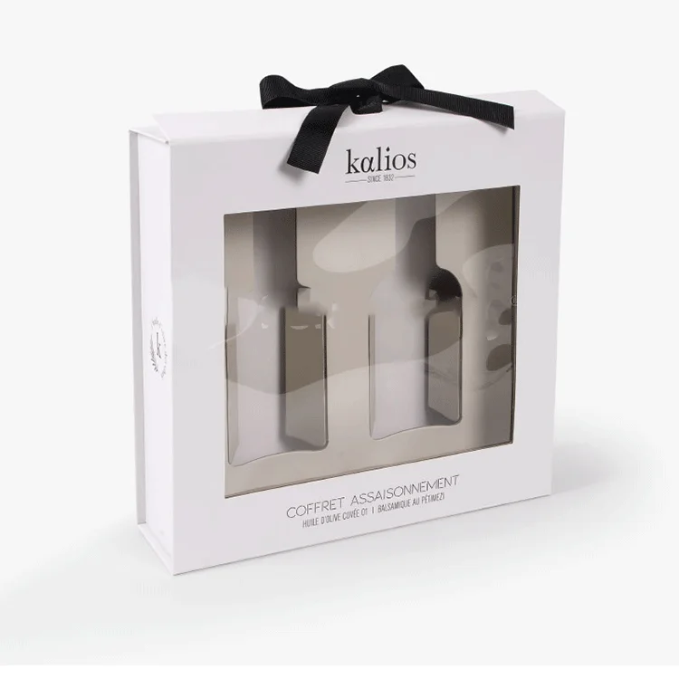 Black & White Gift Box Luxury Delicate Appearance Large White And Black A4 Mdf Magnetic Striped Gift Boxes For Candles Packiging