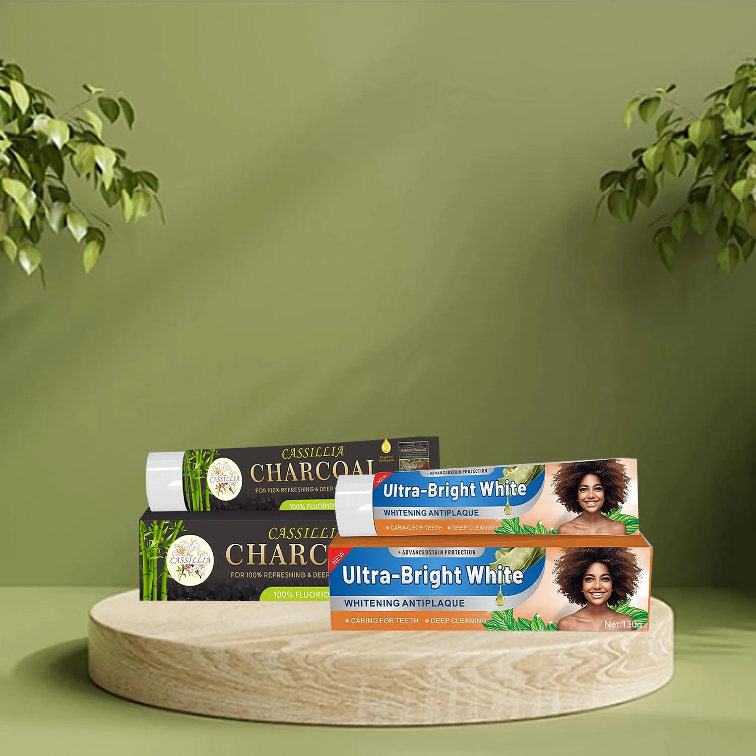 Beautiful Smile Wholesale 130g Fluoride Free Professional Brighten Customized Colour Organic Aloe Vera Whitening Toothpaste