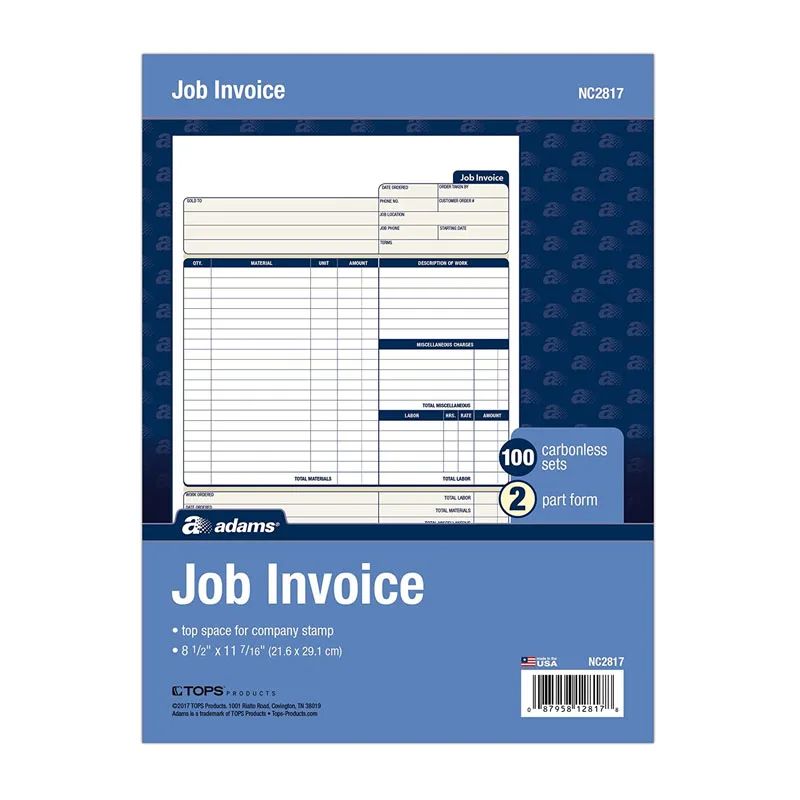 Customized Triplicate Form CNR Paper Cash Receipt Book Contractor