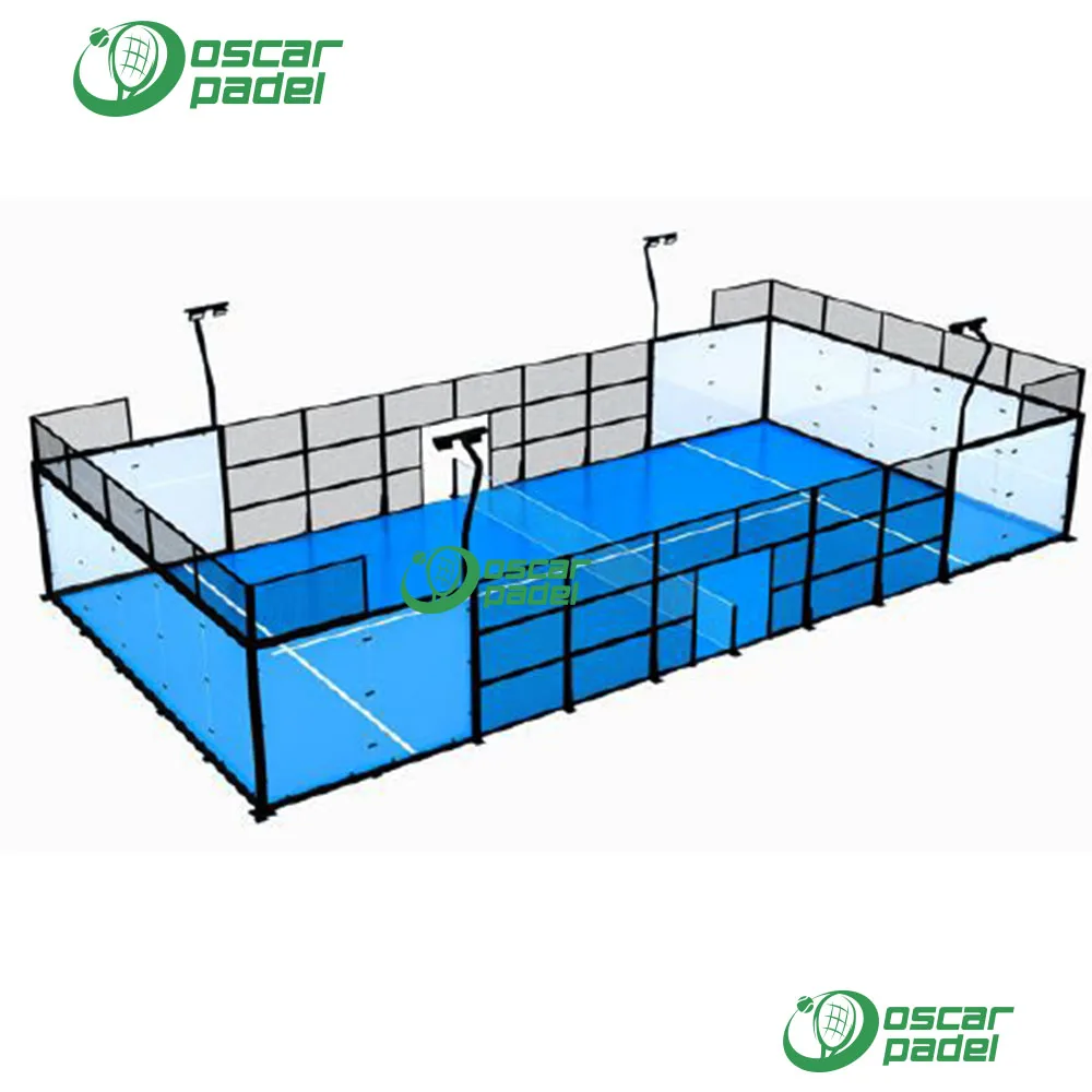 2023 Hot Sale Panoramic Padel Tennis Court Paddle Tennis Court Factory Sales with CE Certified Tempered Glass for Safety