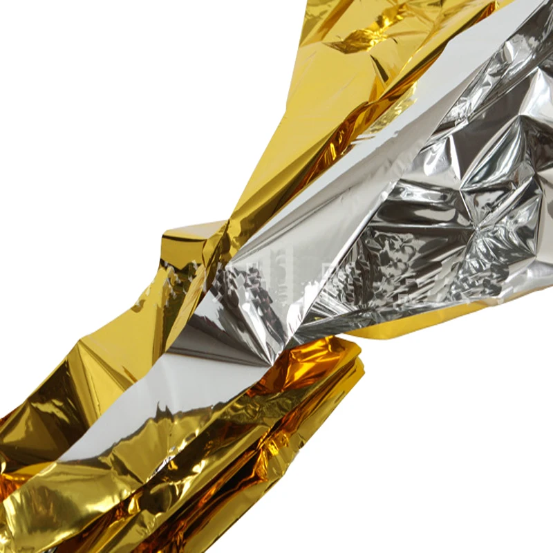 Gold mylar thermal foil emergency survivl blanket