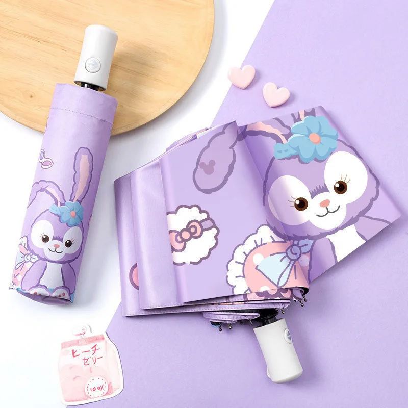 Full Automatic open close 3 Folding Polyester Pongee Travel windproof umbrella For Gift With Logo