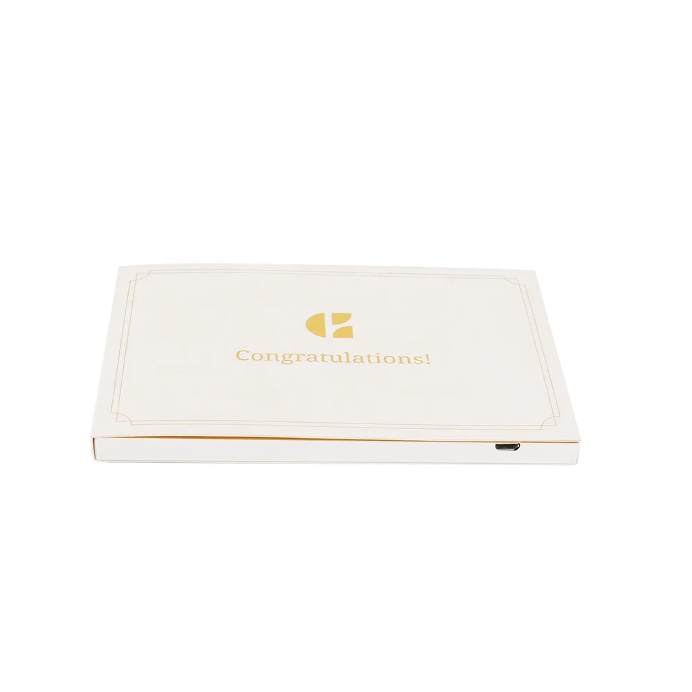 Automotbiles Promotion wedding invitation cards recordable video greeting card 10 inch video brochure