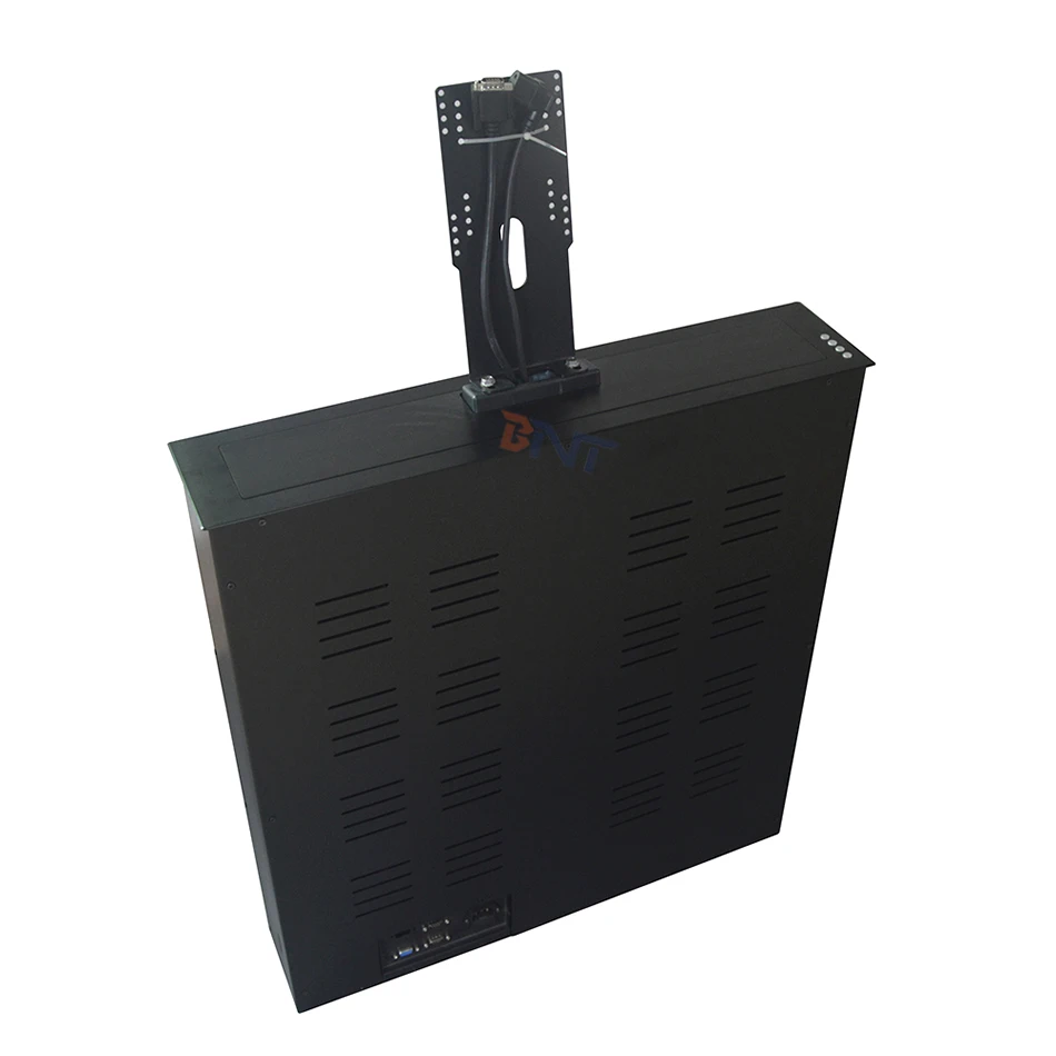 Tabletop Ultra Thin Motorized Back Screen Flip Up Hidden Desk Monitor Lift For 22 Inch LCD Monitor Conference Table System