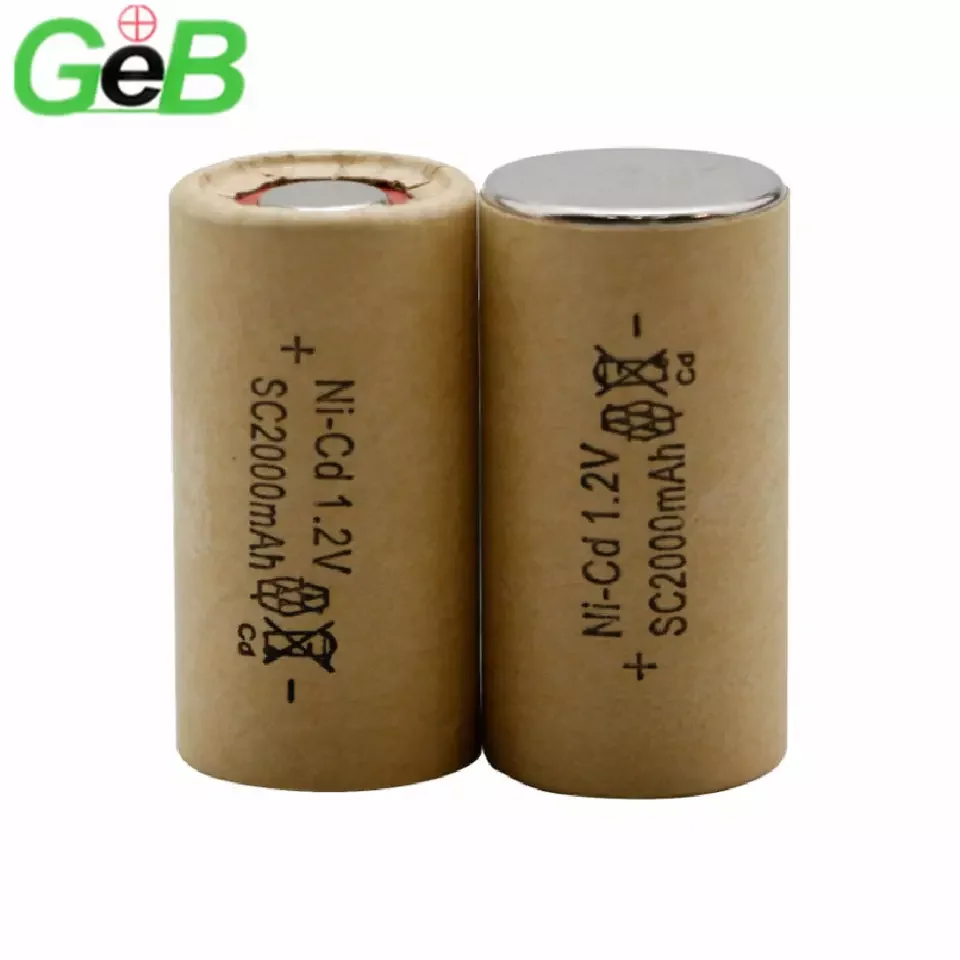 1.2V SC GEB factory price  2000mAh Ni-CD rechargeable sub-c batteries power battery 10C dischaarge for power tools