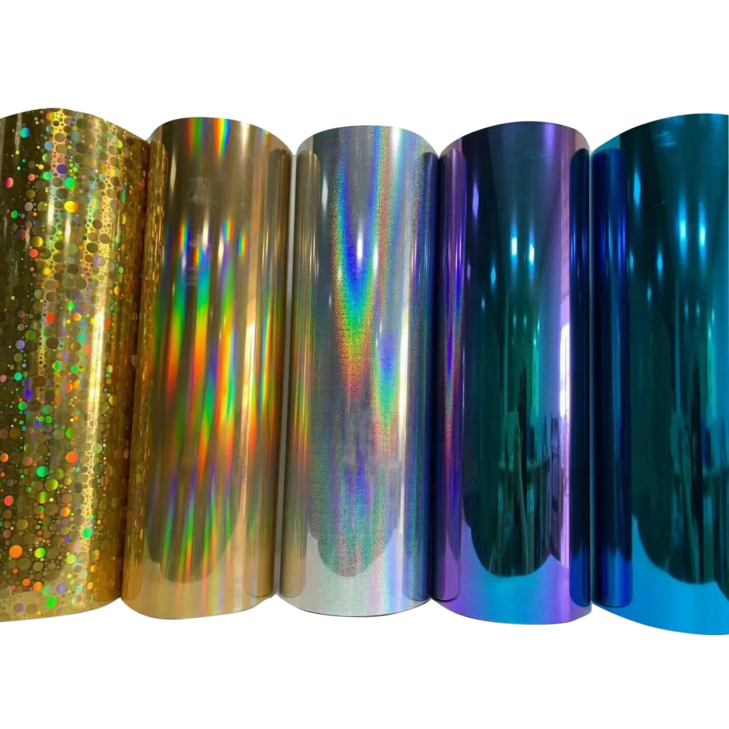 Rainbow Flex film fabric holographic pu vinyl textile hologram heat transfer vinyl for clothing