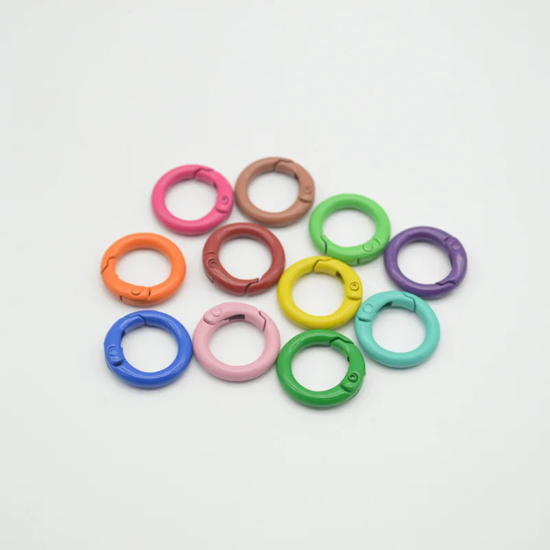 Luggage Paint Zinc Alloy Spring Coil Mobile Phone Bag Package Pendant Ornament Accessories Color Circlips Spring Coil Keychain