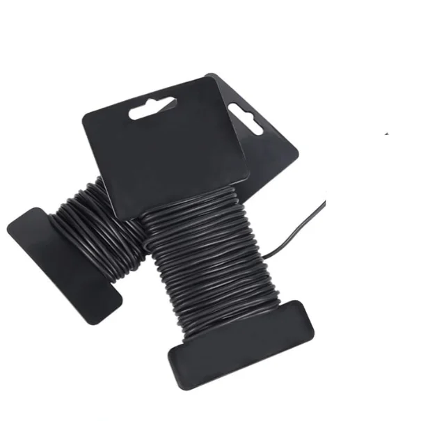 2.5mm*10 meters wire Garden Ties Reusable Plant Twist Tie Black Heavy Duty Soft Wire Tie for Gardening, Home