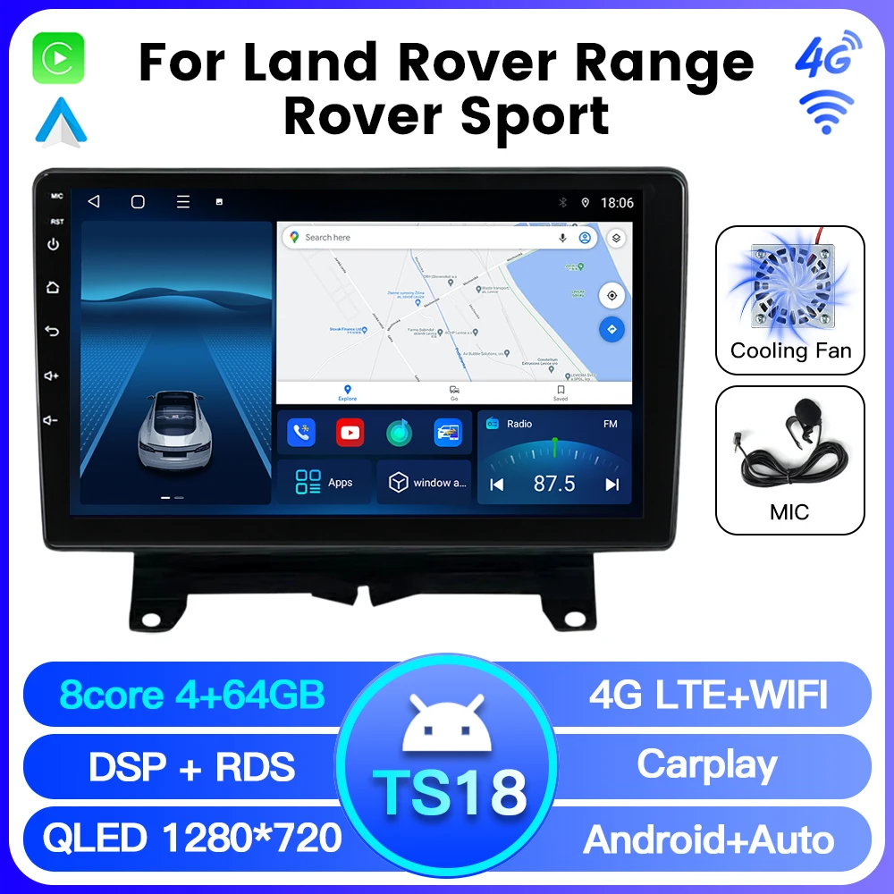 Система Android NaviFly TS10 TS18 8 ядер 6 + 128 ГБ для автомобиля