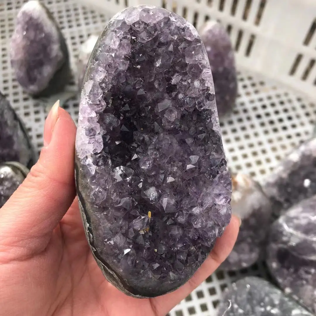 Wholesale natural high quality crystal stones amethyst geode for decoration