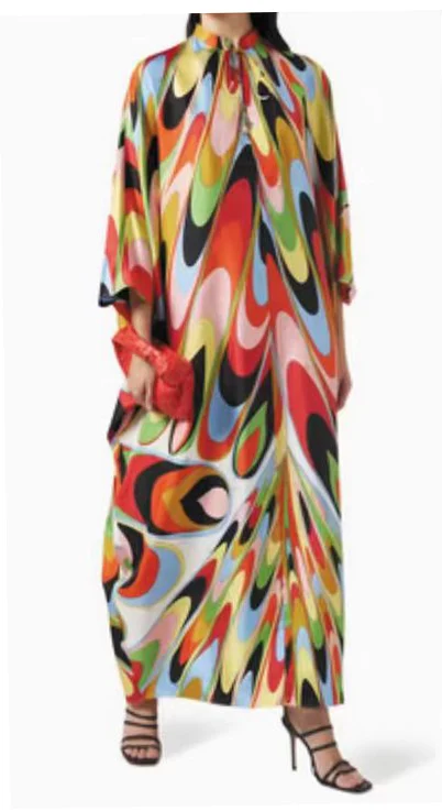factory custom dresses or printed fabrics geometry line kaleidoscope morden Pop art style satin polyester fabrics for woman