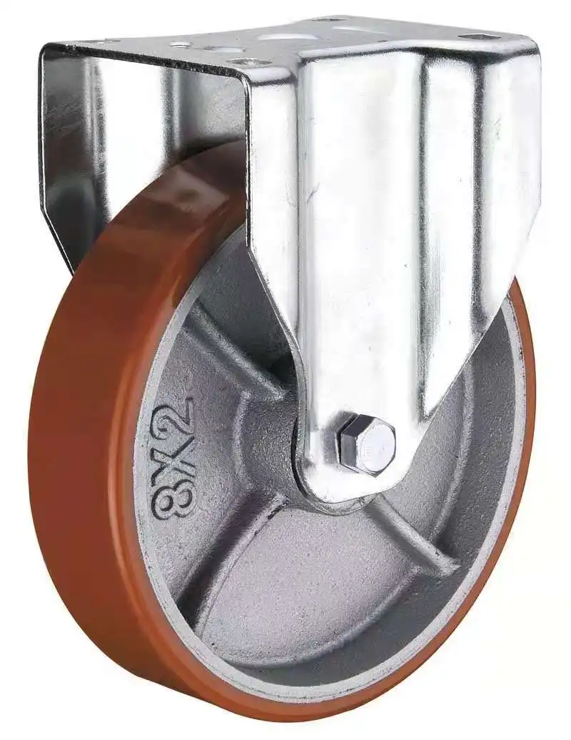 Industrial Trolley 4 inch 5 inch 6 inch 8 inch Heavy Duty Cast Iron PU Forklift Caster Wheel