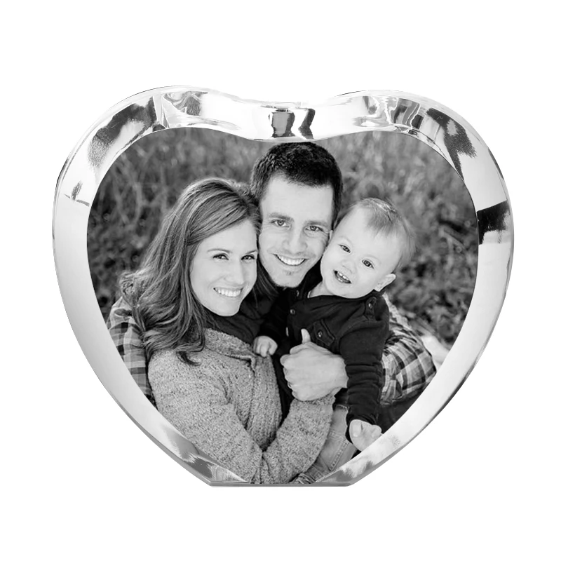 Custom K9 glass heart shaped blank crystal for 3d engraving