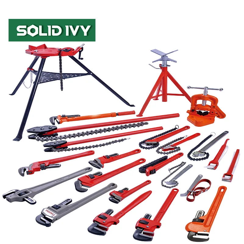 Wholesale Custom Portable Heavy Duty Adjustable Capacity One Hand Heavy Duty Hand Tool Pipe Wrench Set