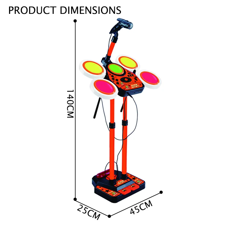 Джазовые барабанные комплекты 5 барабанов микрофон набор для караоке музыкальный инструмент детские игрушки детей оптовая продажа