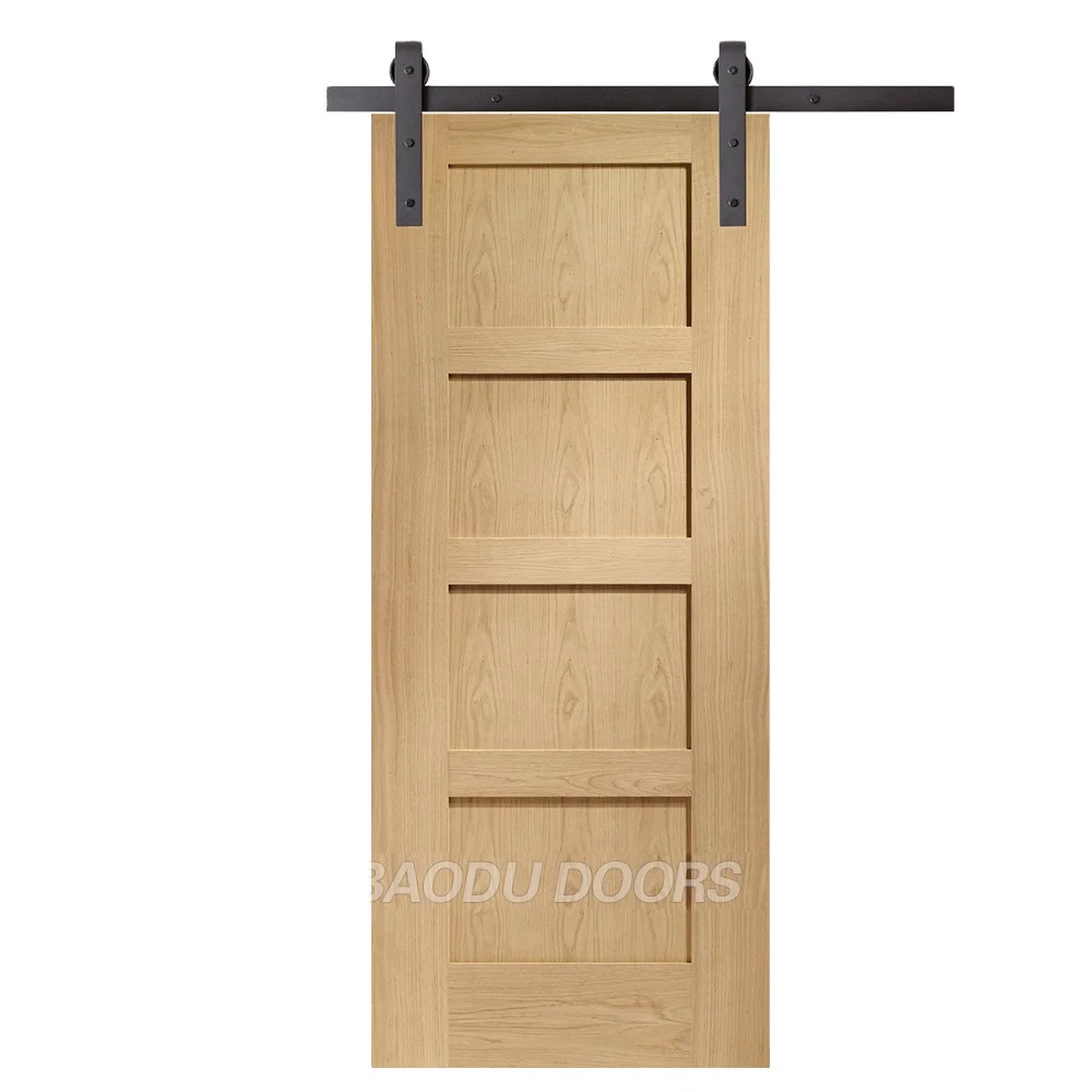 Baodu Factory High Quality Sliding Barn Wood Door Basic Sliding Track Hardware Kit for  Interior (1600363553453)