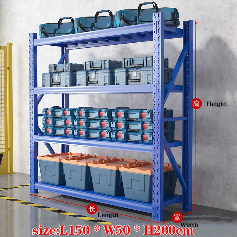 Factory Supply Heavy Duty Auxiliary Stacking Rack Industrial Garage Storage Holder Blue Metal Storage Rack