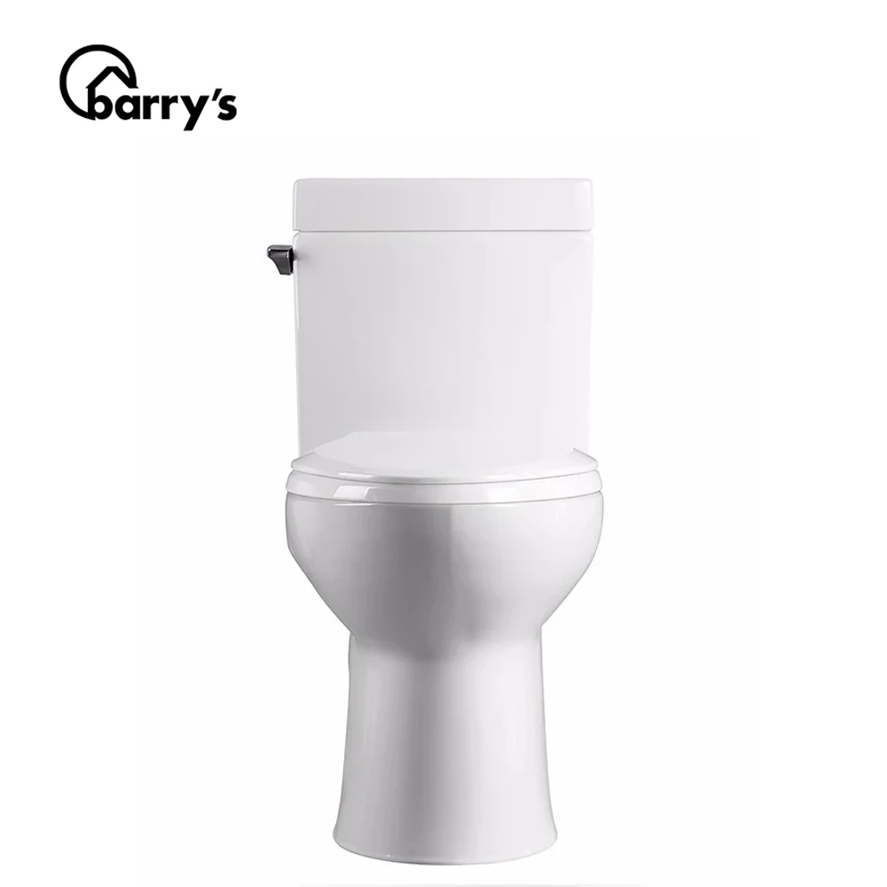 Modern design siphonic flushing concealed two-piece UPC toilets seat cover