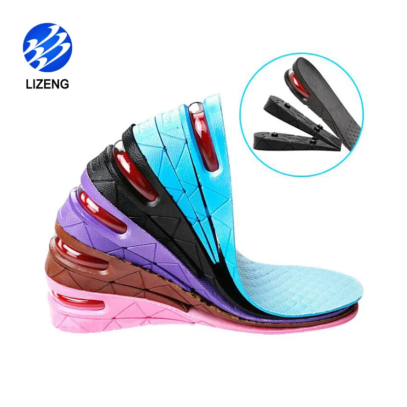 PVC 3 Layer Shoe Insoles Increase Height For Elevator Taller