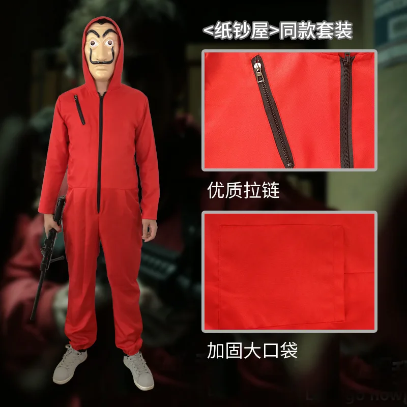 Salvador Dali Mask Costume Money Heist The House of Paper Cosplay Halloween Party Costumes With Face Mask